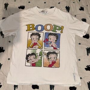 Cotton On White Tee with Cartoon Betty Boop